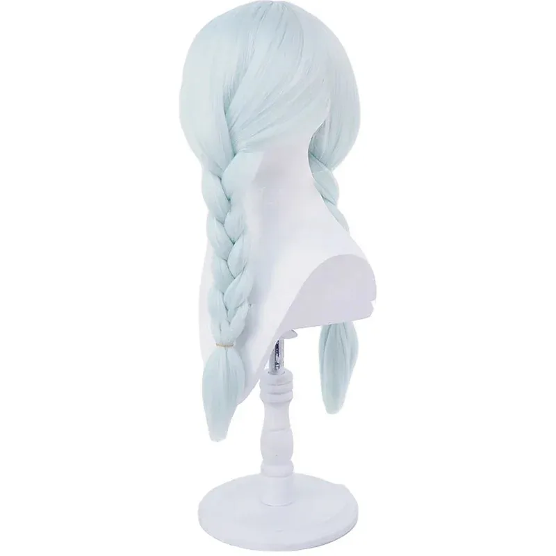 Mei Mei Cosplay Wig Light Blue Jujutsu Kaisen Thick Braids Braided Long Ponytails Synthetic Hair Sorcery Fight Role Play