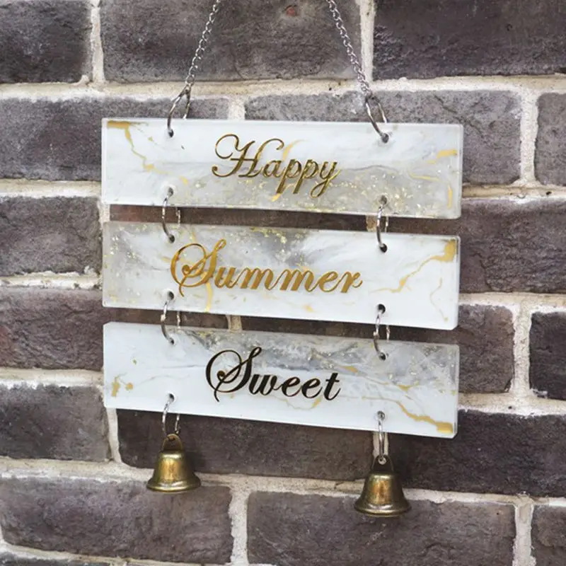 Multi-forma Doorplate stampo in Silicone segni di porta colata stampo in resina segni appesi resina epossidica che fa stampo regalo