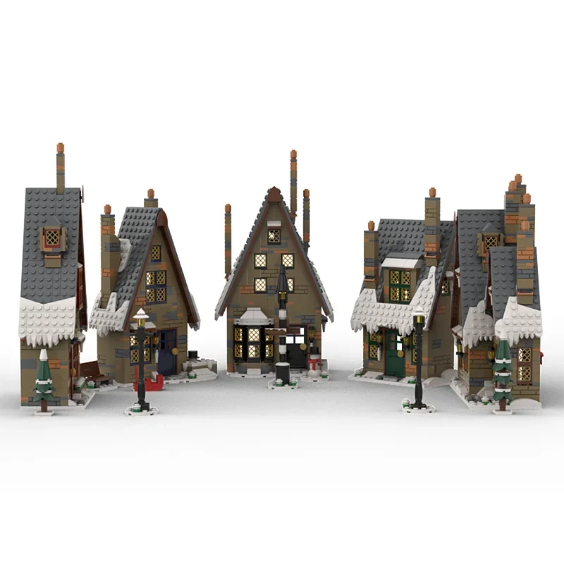 NEW 2305PCS magic Movie Harrying MOC Hogsmeade Village houses model DIY creative ideas Child Toy Assembly Puzzle birthday Gift