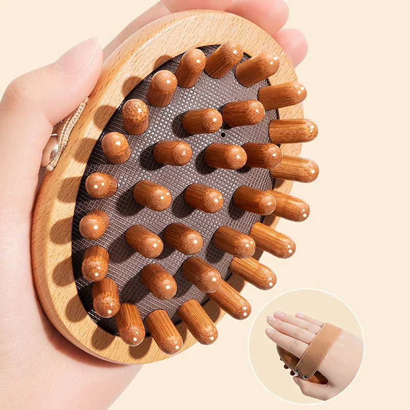 Body Anti Cellulite Brush Soothing Wooden Essential Oil Spa Air Cushion Massage Hair Comb Scalp Massage Brush Body Massager