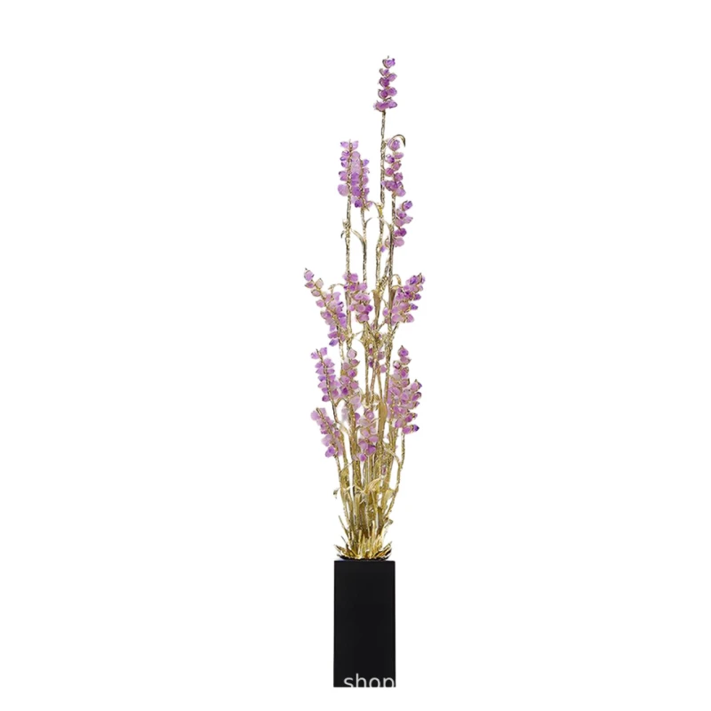 LTT amethyst spike safety ornament light luxury high-end living room entrance TV cabinet decoration