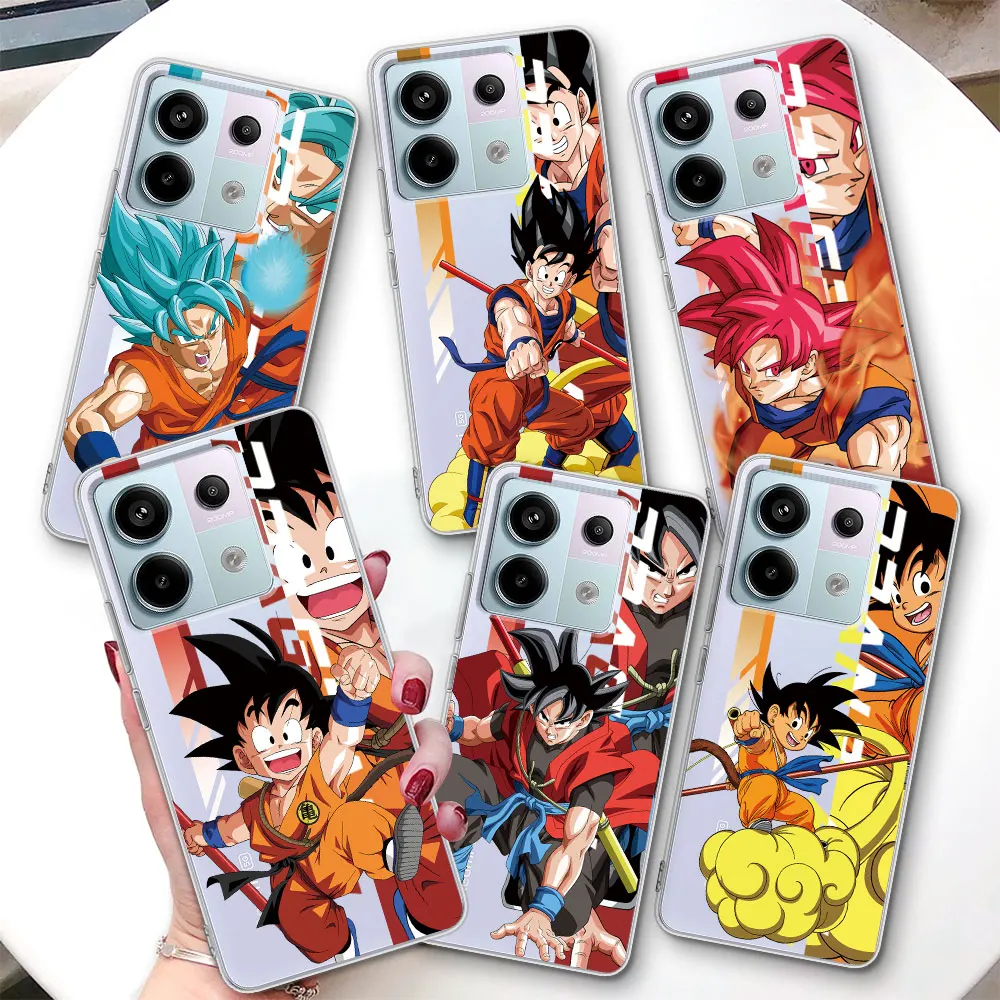 

Чехол Dragon Ball с аниме для Xiaomi Redmi Note 14 10 11 11S 13 9 12 Pro Plus 13R 11T 11E 10S 8 9S, прозрачный чехол из ТПУ для телефона