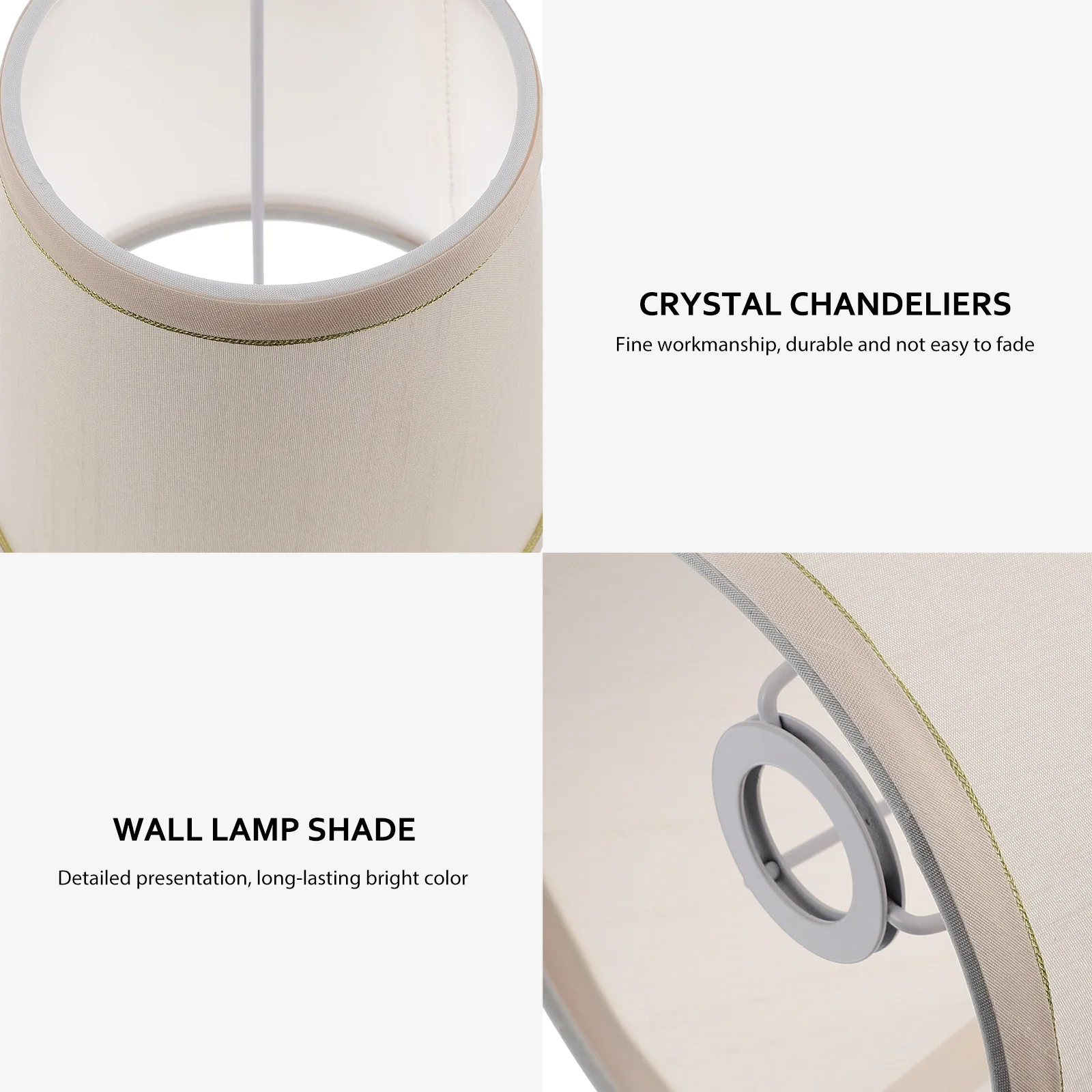 

1pc Cloth Lampshade For Ceiling Table Floor Office Decor Household Light Accessory Chandelier Shade Bedside Cloth Lamp