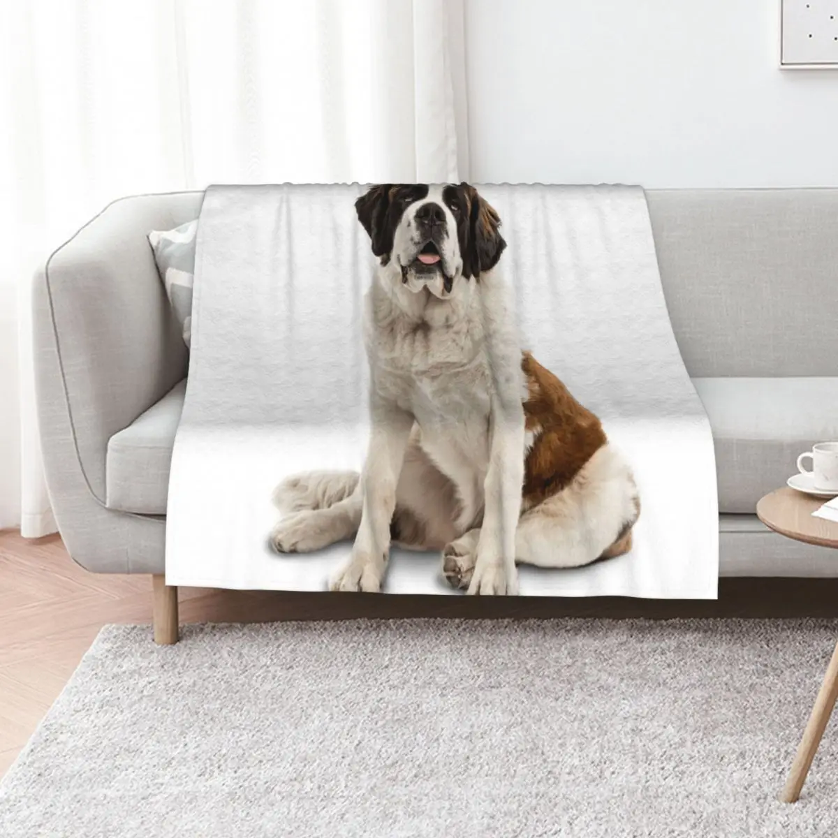 

A Patient St. Bernard Throw Blanket Thins wednesday blankets ands Soft Beds Blankets