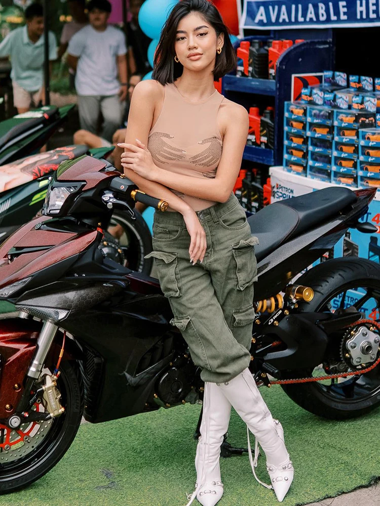 

Женские топы-майки Sisterlinda с вырезом в форме руки, украшенные стразами, с открытым пупком, облегающие, эластичные, повседневные, модные, классические базовые жилетки