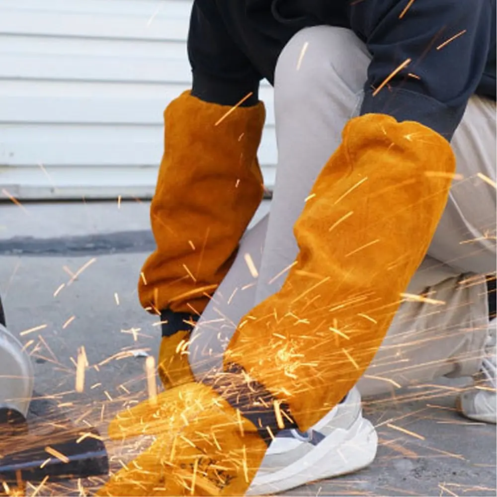

Non-stick Liner Electric Welding Sleeves Heat Flame Resistant Anti-scalding Welding Arm Protector Breathable Elastic Cuff