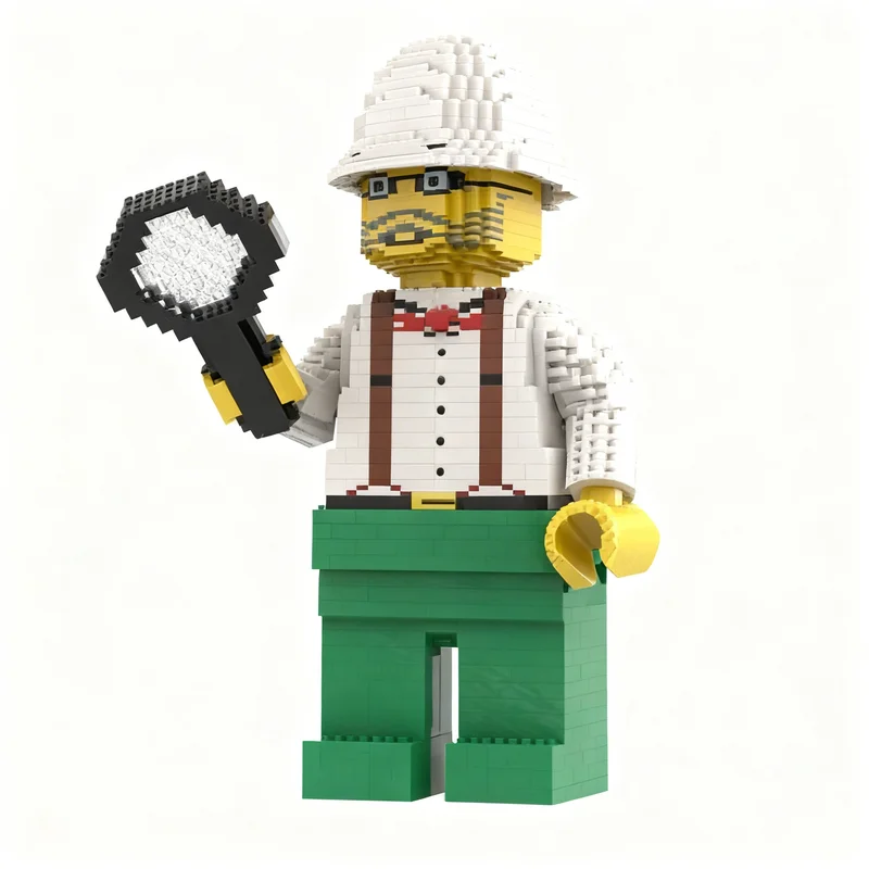 Art And Craft Jungle - 2011pcs MOC Maxi Figure Botanist Magnifying