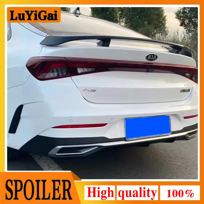 YKSRDNF For Kia Optima K5 2020 Spoiler ABS Plastic Gloosy Black Rear Trunk Boot Lip Spoiler Car Tail Wing Decoration GT Style