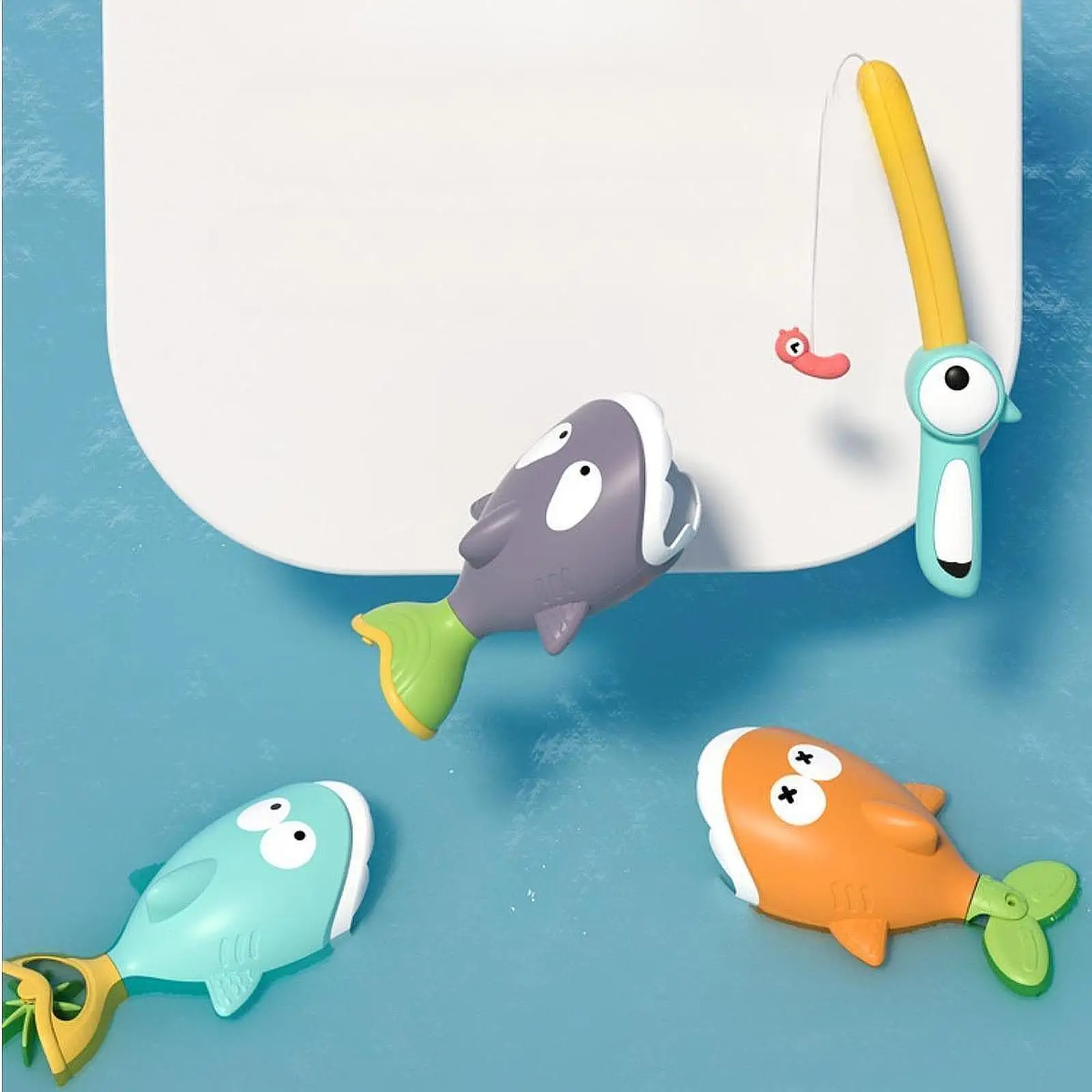 

Floating Fishing Game Toy with ABS Material for Bathtub Bath Toy Organizer and Kids Water Play Fun