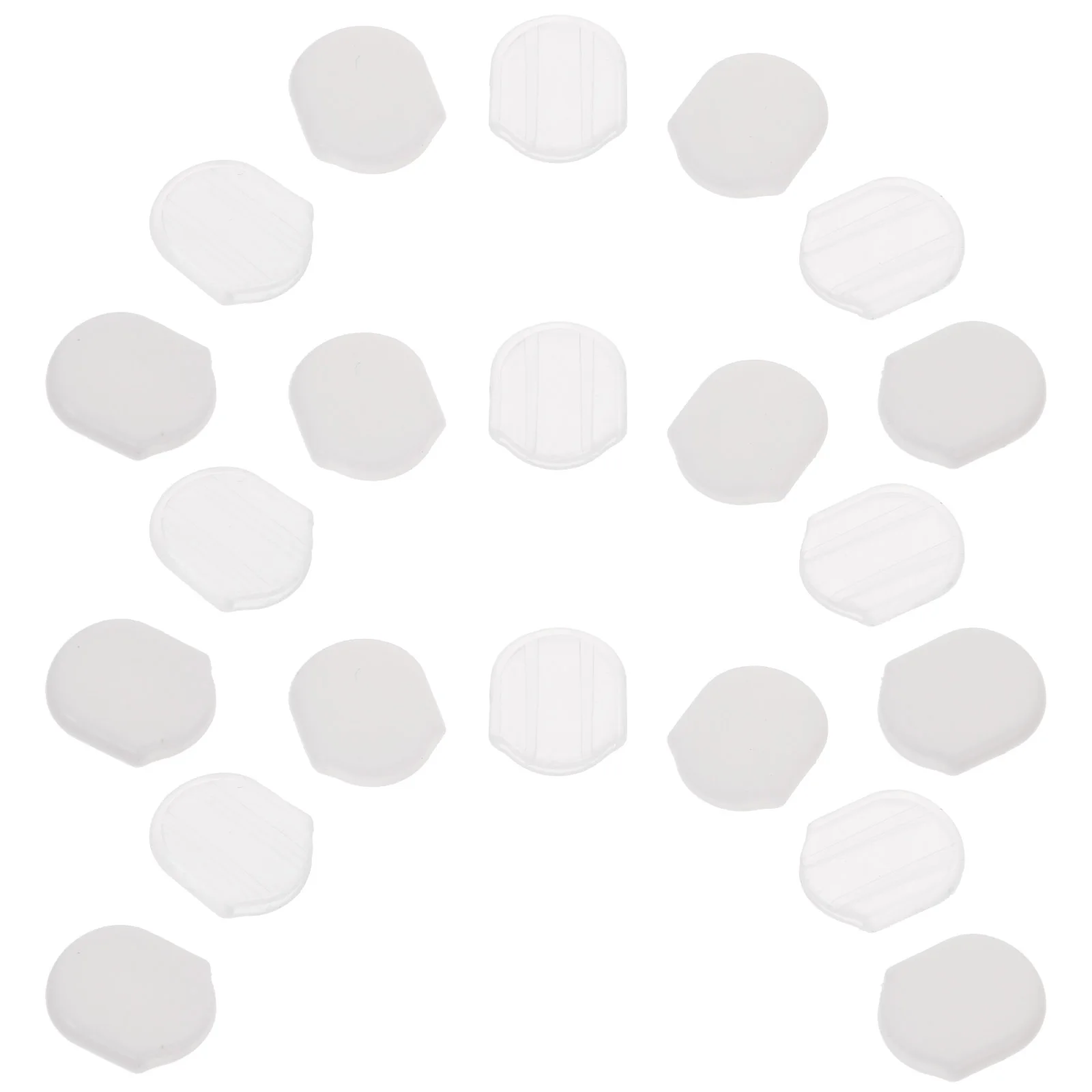 

40pcs Ear Clip Pads Transparent Pain-Proof Soft Durable Replacement For Daily Wear Lightweight Oval Ear Clamp Accessories Mat