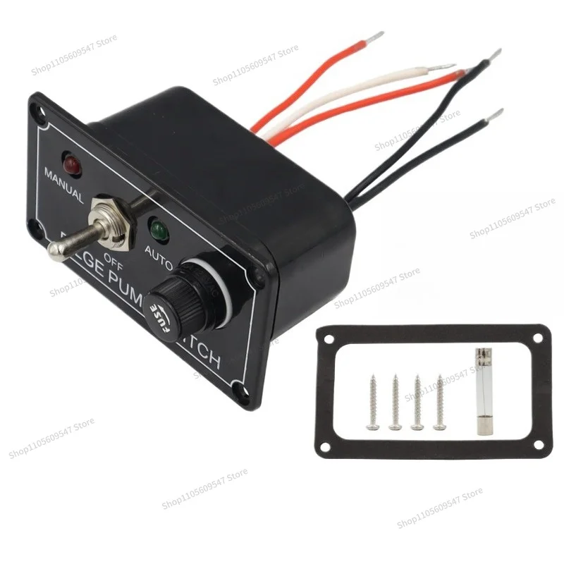 For 12V5A Vehicle and Ship Modification Switch Panel, Shake Key with Indicator Light Switch Panel