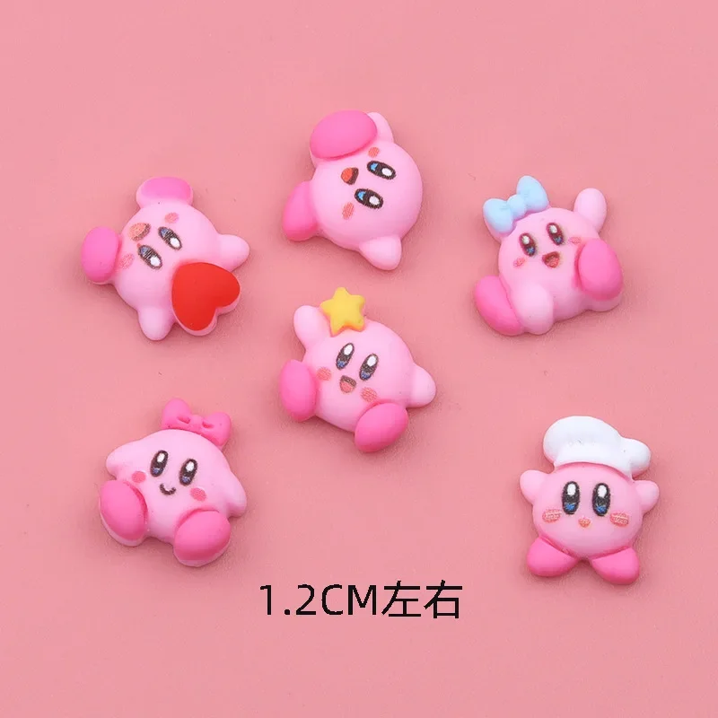 10PCS Super Cute Pink Star Doll Nail Charms Decoration Acrylic Cartoon Nail Jewelry Accessories Kawaii Products Things for Girls