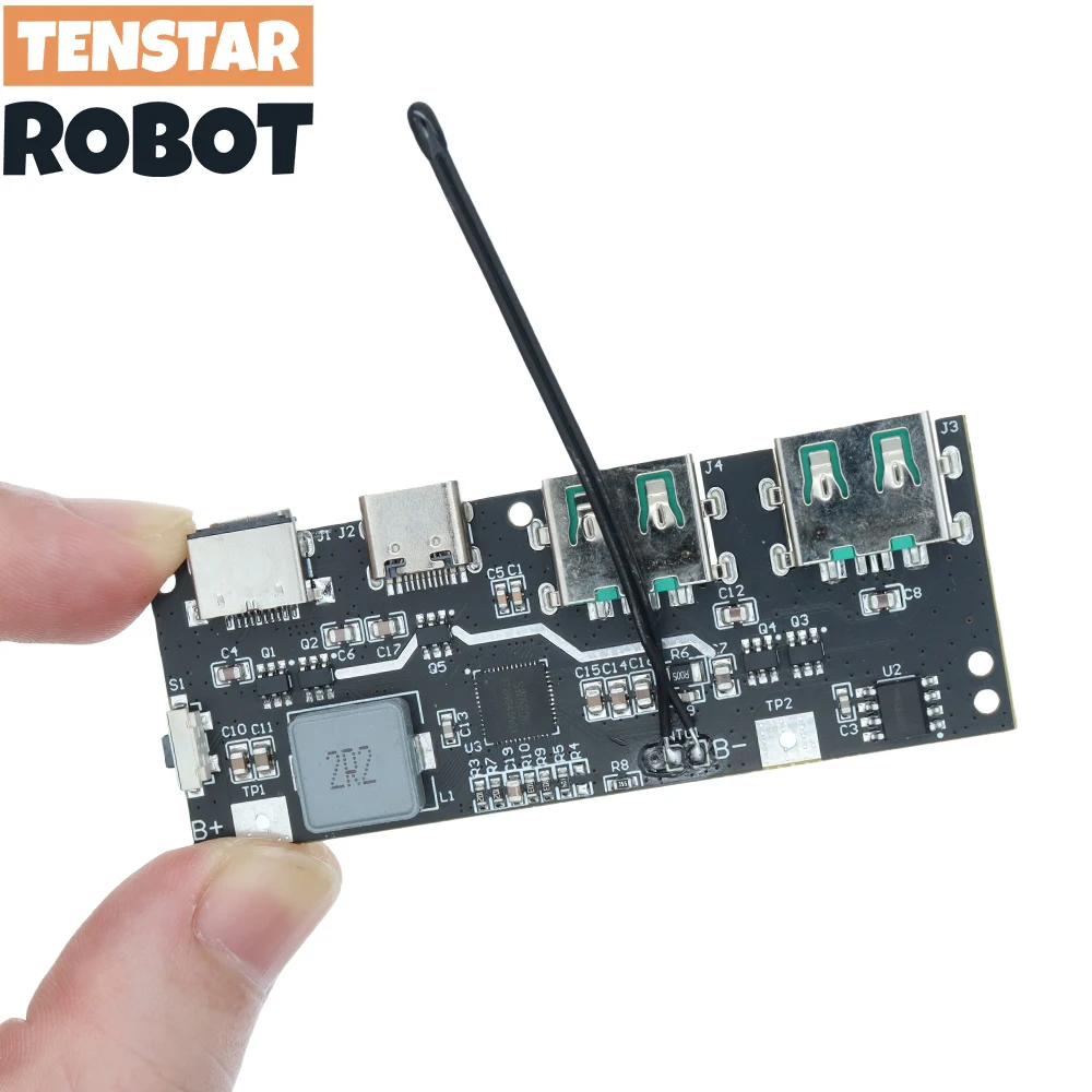 QC4.0 QC3.0 LED Dual USB 5V 4.5A 22.5W Micro/Type-C USB Mobile Power Bank 18650 Charging Module Temperature / Circuit Protection