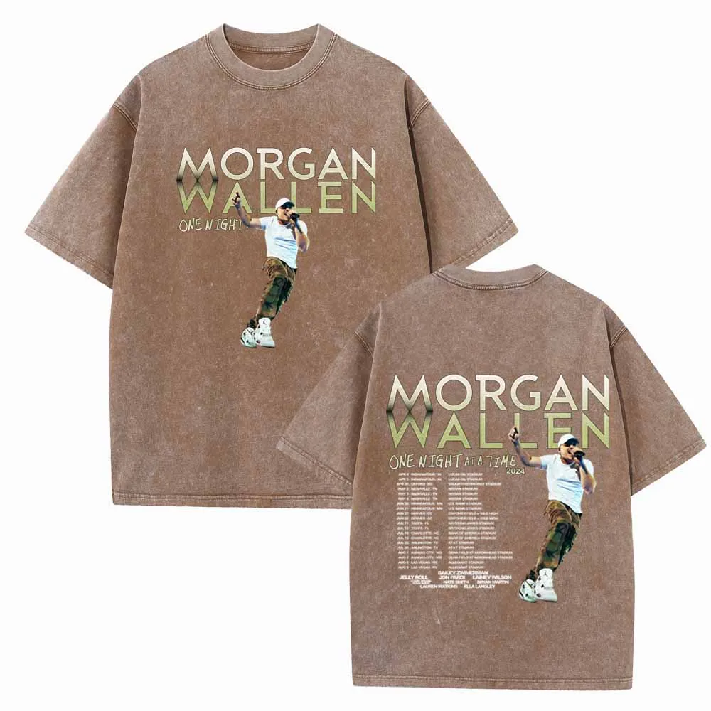 Morgan Wallen 2024 Tour Shirts Men Women Harajuku Cotton Vintage T-Shirts