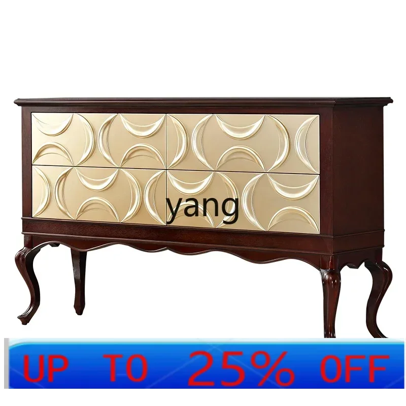 LH Modern Simple Multifunctional Foyer Cabinet Solid Wood Locker Entrance Table
