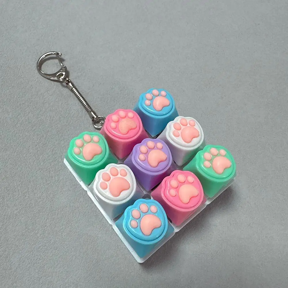 Toetsen Knop Keycap Fidget Sleutelhanger Decompressie Sleutelhanger Stress Vinger Toetsenbord Caps Speelgoed Gadget Geef de tijd voor volwassenen