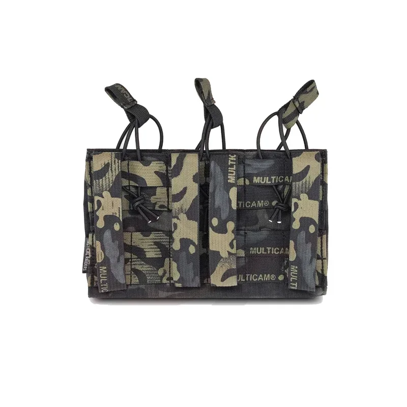 Tactical Multicam Magazine Pouch Airsoft EDC 556 Triple Mag Pouch Carrier Open-Top Molle Bag Holder Gear