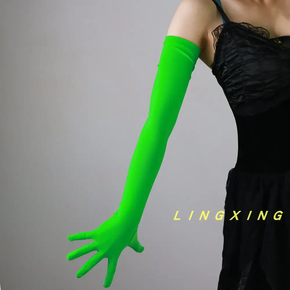 60 cm lange Handschuhe, Operngelb, Sommer, Fahren, Radfahren, für Damen, elegante Handhandschuhe, zeremonielle Armstulpen, sexy, leicht dehnbar – Detail 18