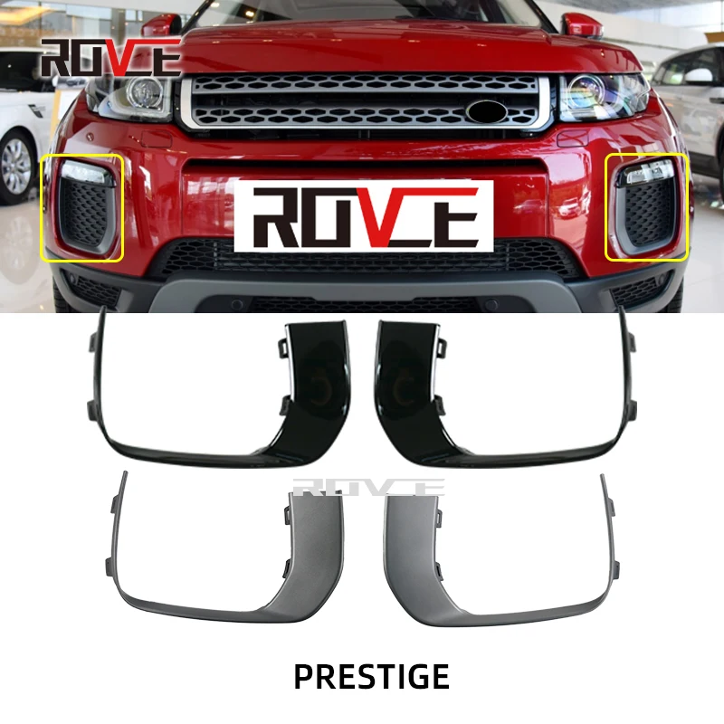 Car Front Fog Lamp Cover Frame For Land Rover 2016-2019 Range Rover Evogue Dynamiv / Prestige L538 Auto Accessories