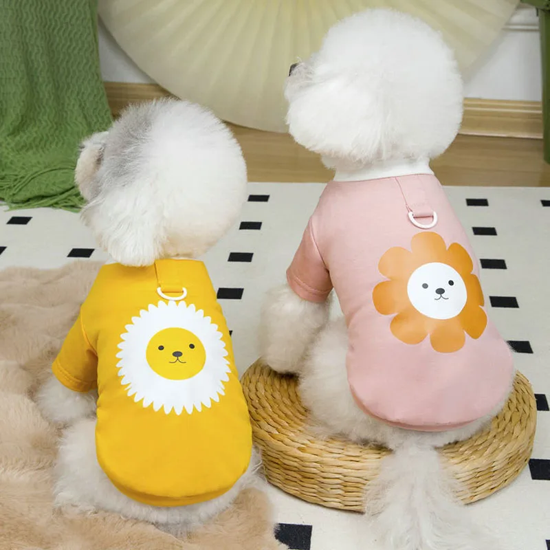 

Pet Dog Clothes Spring Autumn Boy&Girl Puppy Hoodies Pink Yellow Small Medium Dog Clothing O-Neck Sweatshirt Costumes Pomeranian