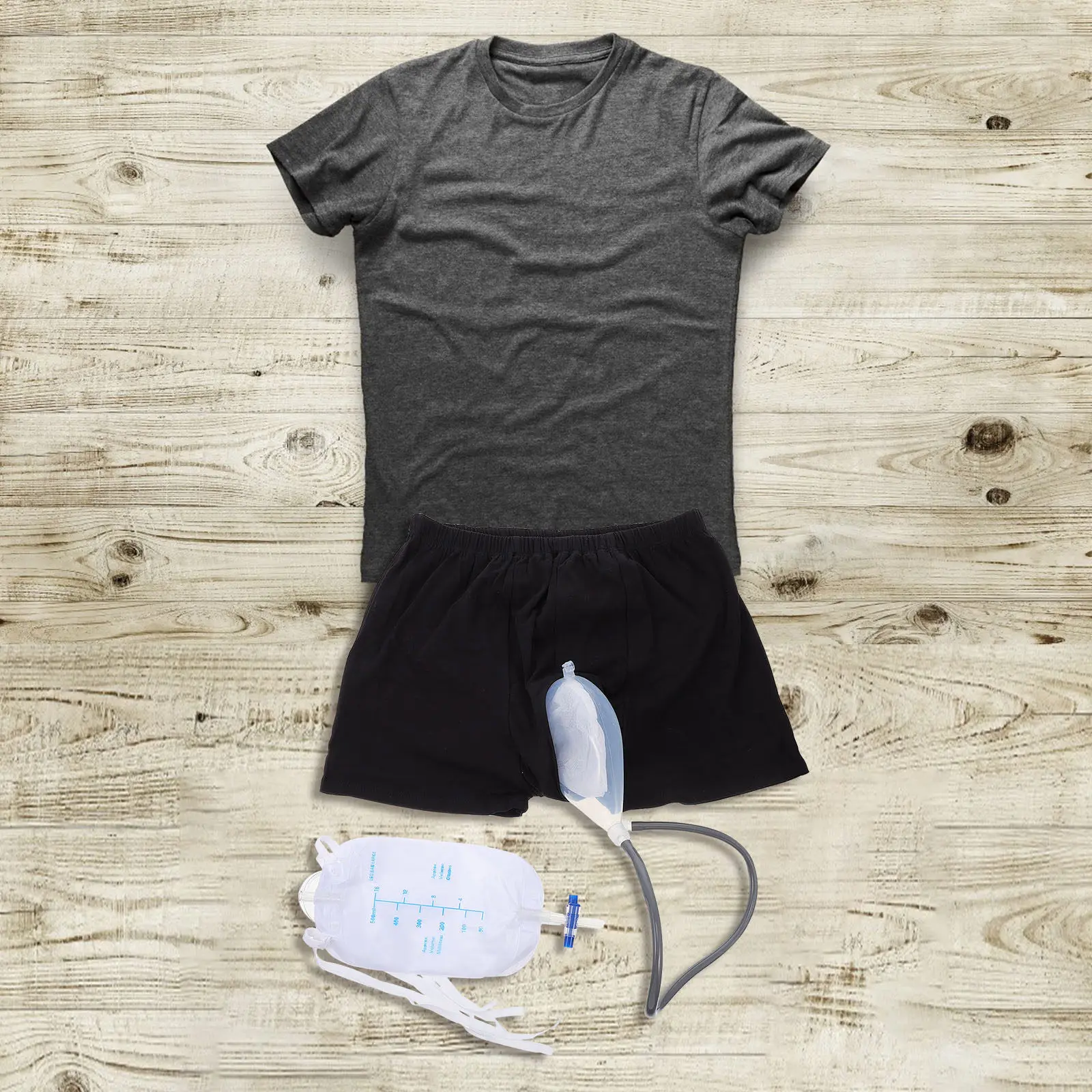 

1Set Incontinence Underwear with Bags Waterproof Breathable Quick Dry for Elderly and Disabled Men Male Urinals Underwear