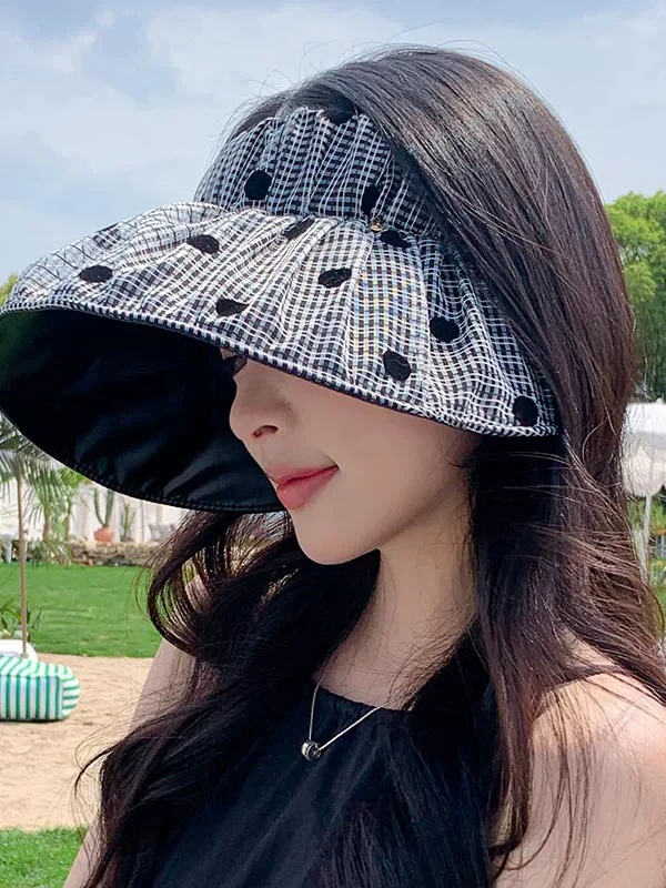 2026-new-polka-dot-sun-hat-uv-protection-summer-hat-breathable-adjustable-unisex-wide-brim-hat-fashionable-accessory