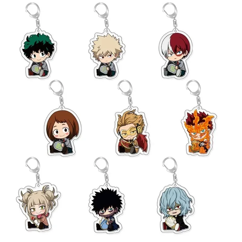 Game Izuku Bakugou Katsuki Keychain Cosplay Costume Acrylic Key Chain Keychains Accessories Pendant Prop Badge Xmas Gift