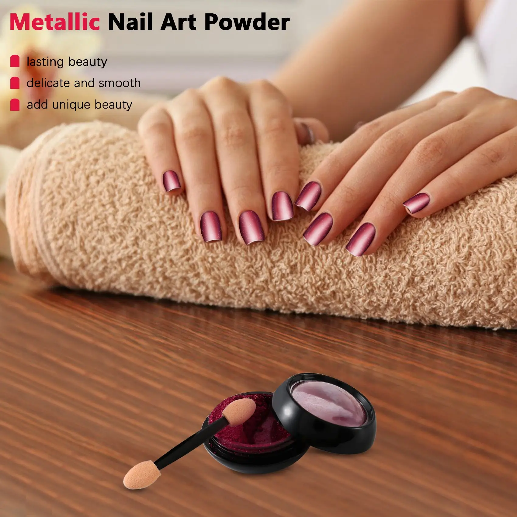 16 frascos de polvo cromado para uñas, polvo metálico para decoración de uñas, pigmento para manicura con efecto espejo y 16 Uds. De barras de sombra de ojos