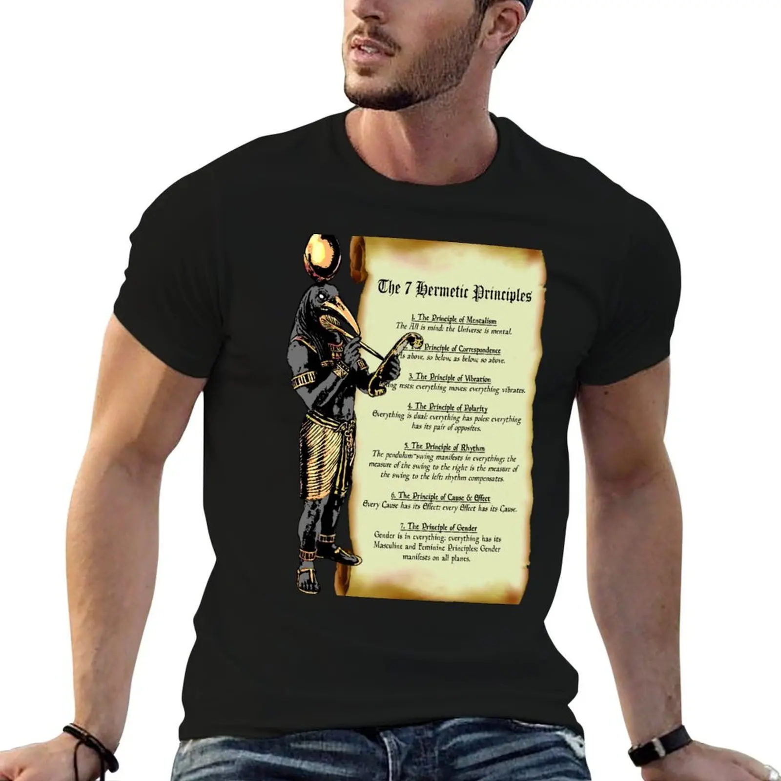 Thoth and The 7 Hermetic Principles - Egyptian and Greek Philosophy from The Kybalion T-Shirt