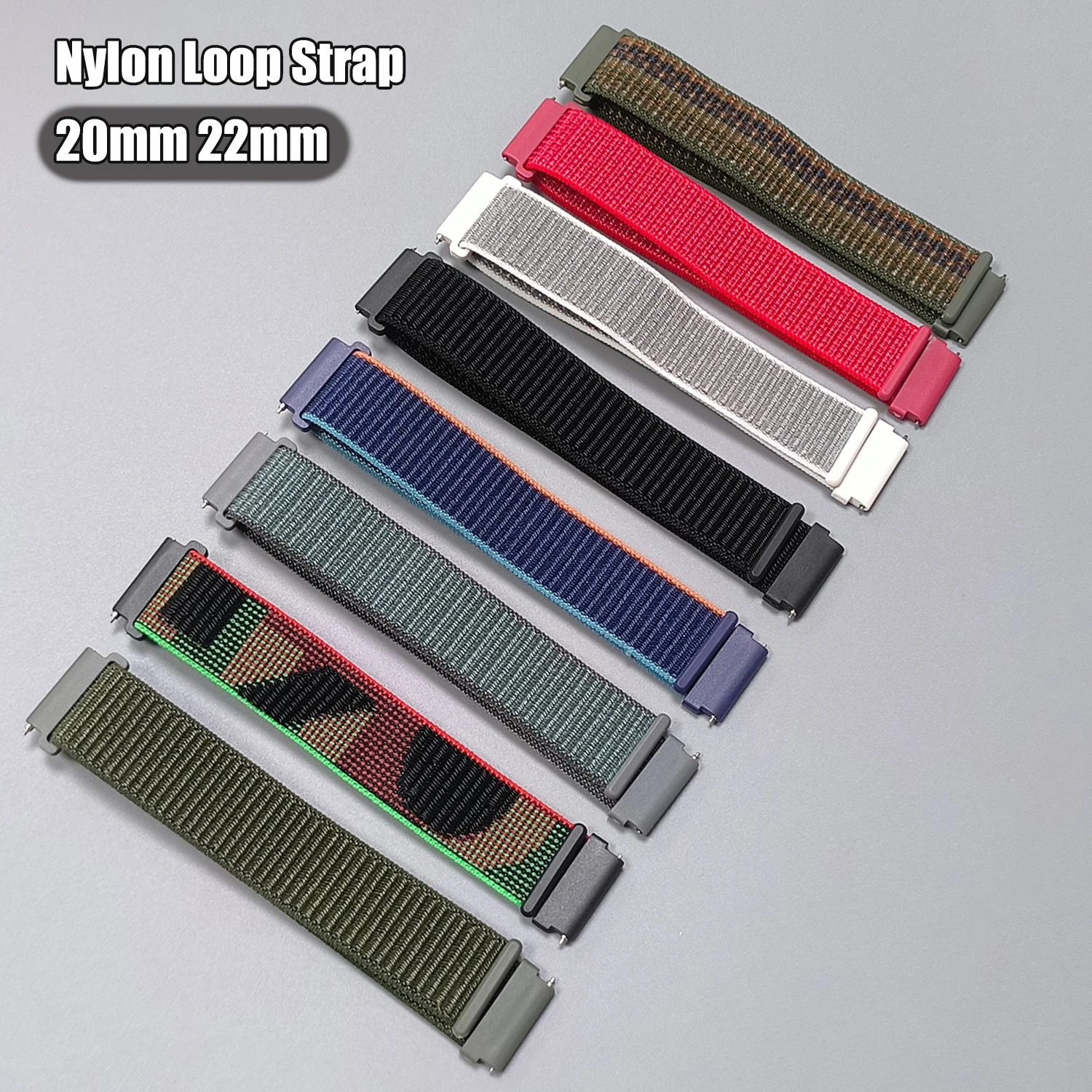 Pulseira de Nylon com Velcro de 22mm para Xiaomi 5, Pulseira Trançada para Mi Watch 2 Pro/Color 2/S4 S3 S2 S1/Redmi Watch 5 Lite