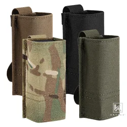 KRYDEX Tactical Single 9mm Pistol Magazine Pouch Kydex Insert 45APC MOLLE Mag Pouch Holder For Duty Belt Vest Hunting Gear