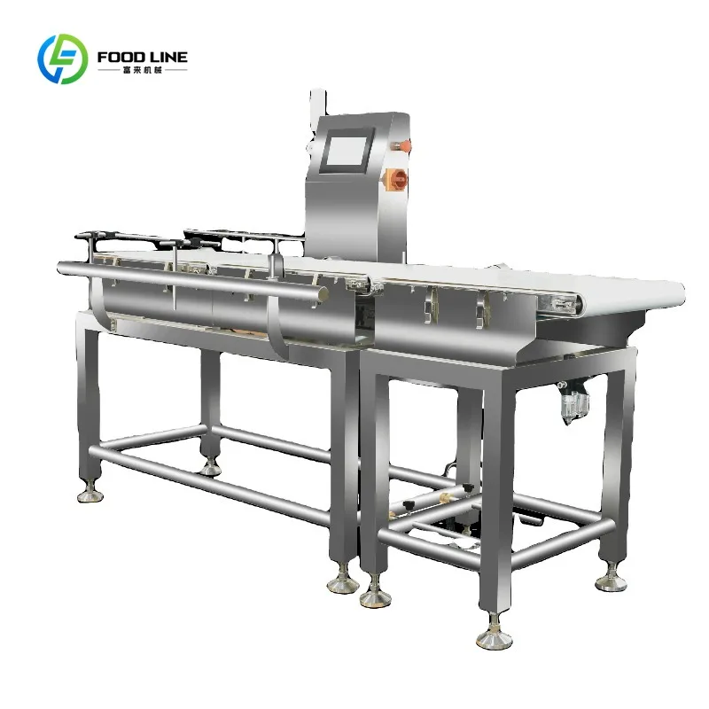 Custom Automatic Online Weight Check Belt Conveyor Weighing Scales for Food Industry with Food Rejector OEM ODM Supported