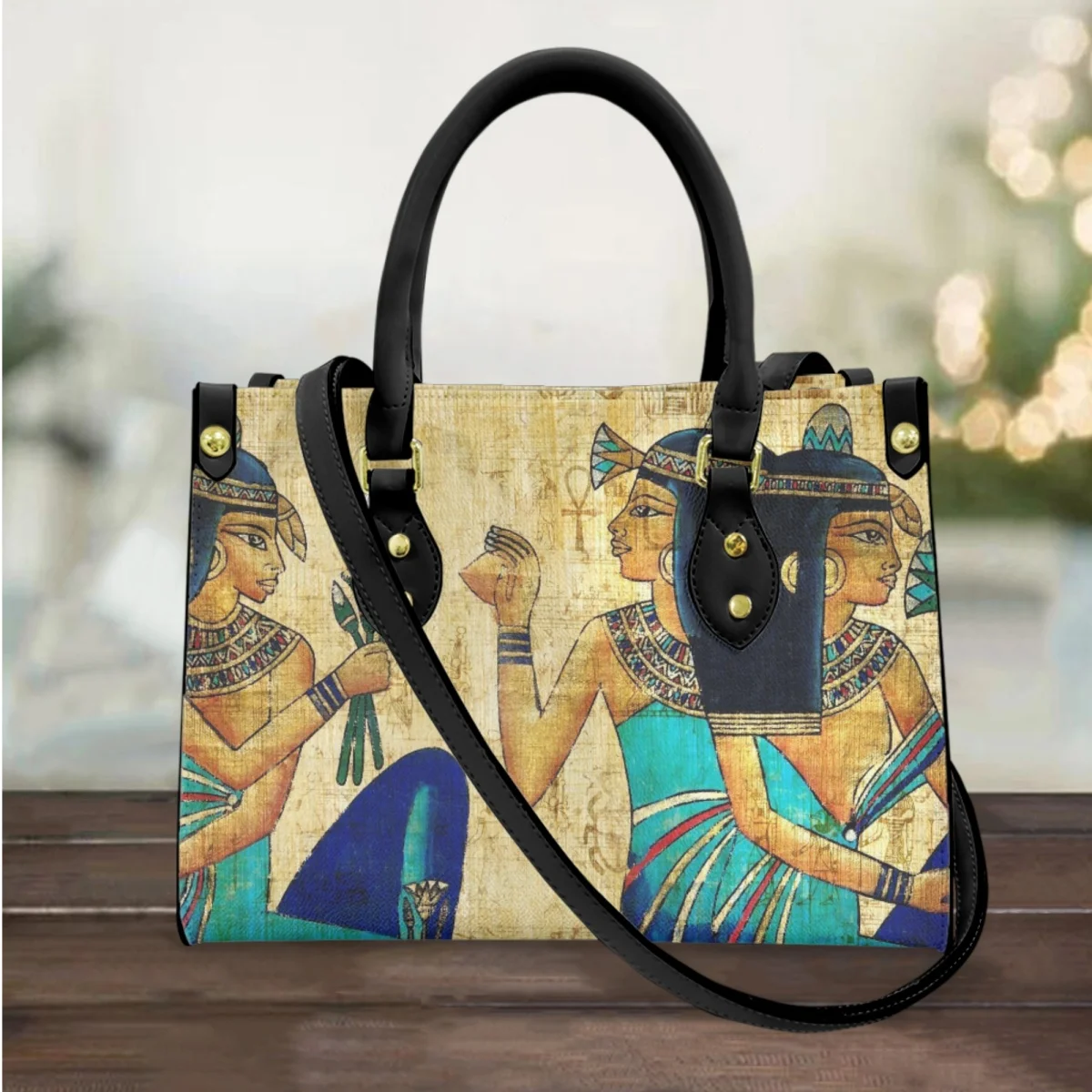 FORUDESIGNS Handbags For Women Ancient Egypt Culture Design Female Handbag Utility Tote Bags Shopping Fashion High Street