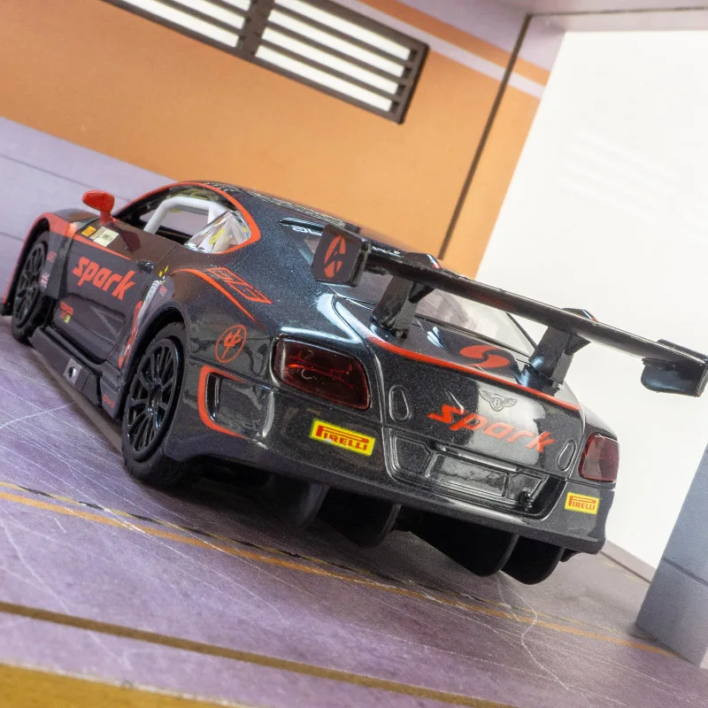 

CCA 1:32 Bentley Continental GT3 Alloy Model Car doors and hood can be opened has simulated sound and lighting functions
