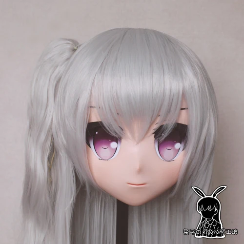 (RB301)Quality Handmade Female Resin Cosplay Japanese Role Play Anime Kigurumi Mask Crossdresser Doll Transgender Mask