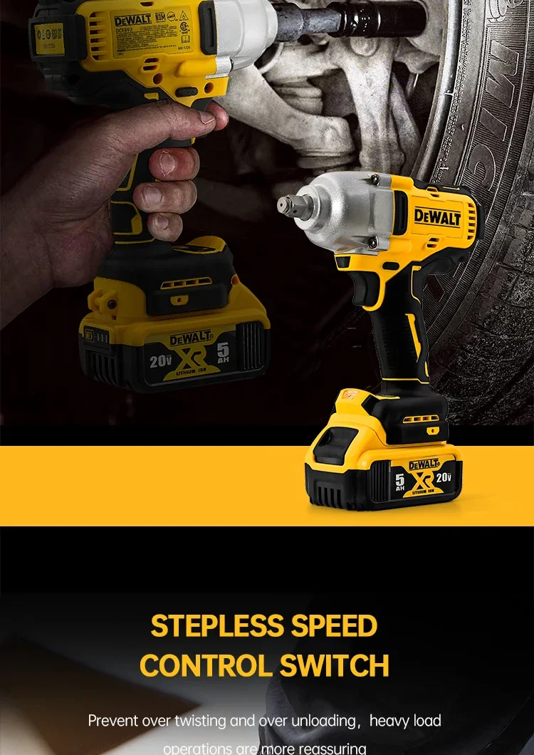 Dewalt DCF892 Hochleistungs-Akku-Schlagschrauber 20V Bürstenlos Elektrowerkzeug 812N.m Leistungsstarker Tragbarer Drehmomentschlüssel – Detail 5