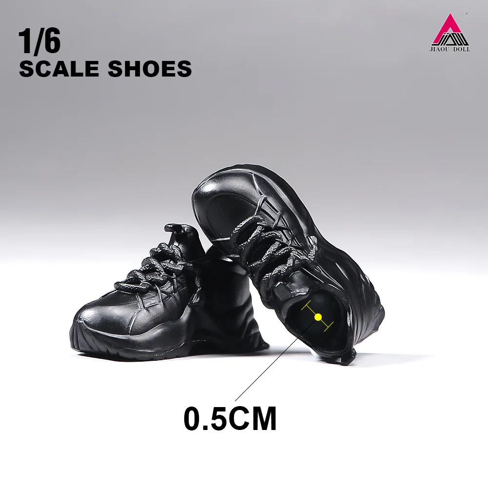 1/6 مقياس أنثى أحذية خفيفة أنيقة نعل سميك أسود أبيض الصلبة الألوان أبي أحذية نموذج صالح 12 ''عمل الشكل دمى الجسم