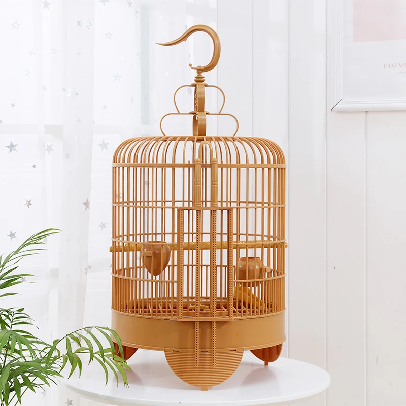 

Round Parrot Bird Cages Plastic Budgie Canary Portable Carrier Bird Cage Pet Decoration Maison Oiseaux Exterieur Products WZ50BC