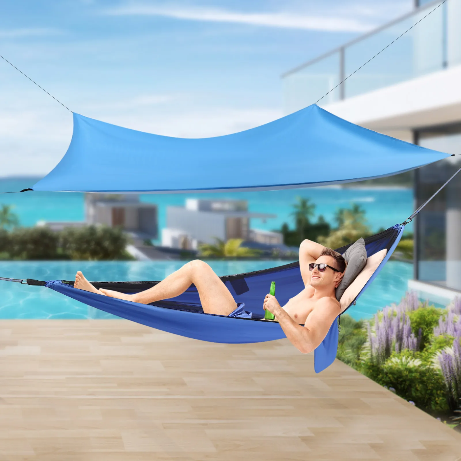 2-in-1 Camping Hammock with Mosquito Net 3