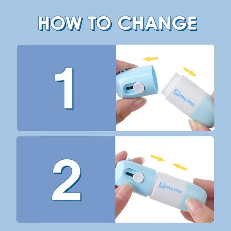Thermal Paper Correction Solution Home Office Anti-Snooping Identity Privacy Protection Eraser with Knife Package Box Opener