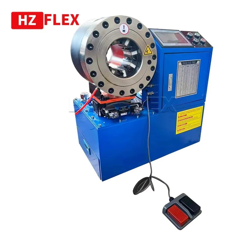 

premium Full automatic touch screen production press machine hydraulic hose crimping machine