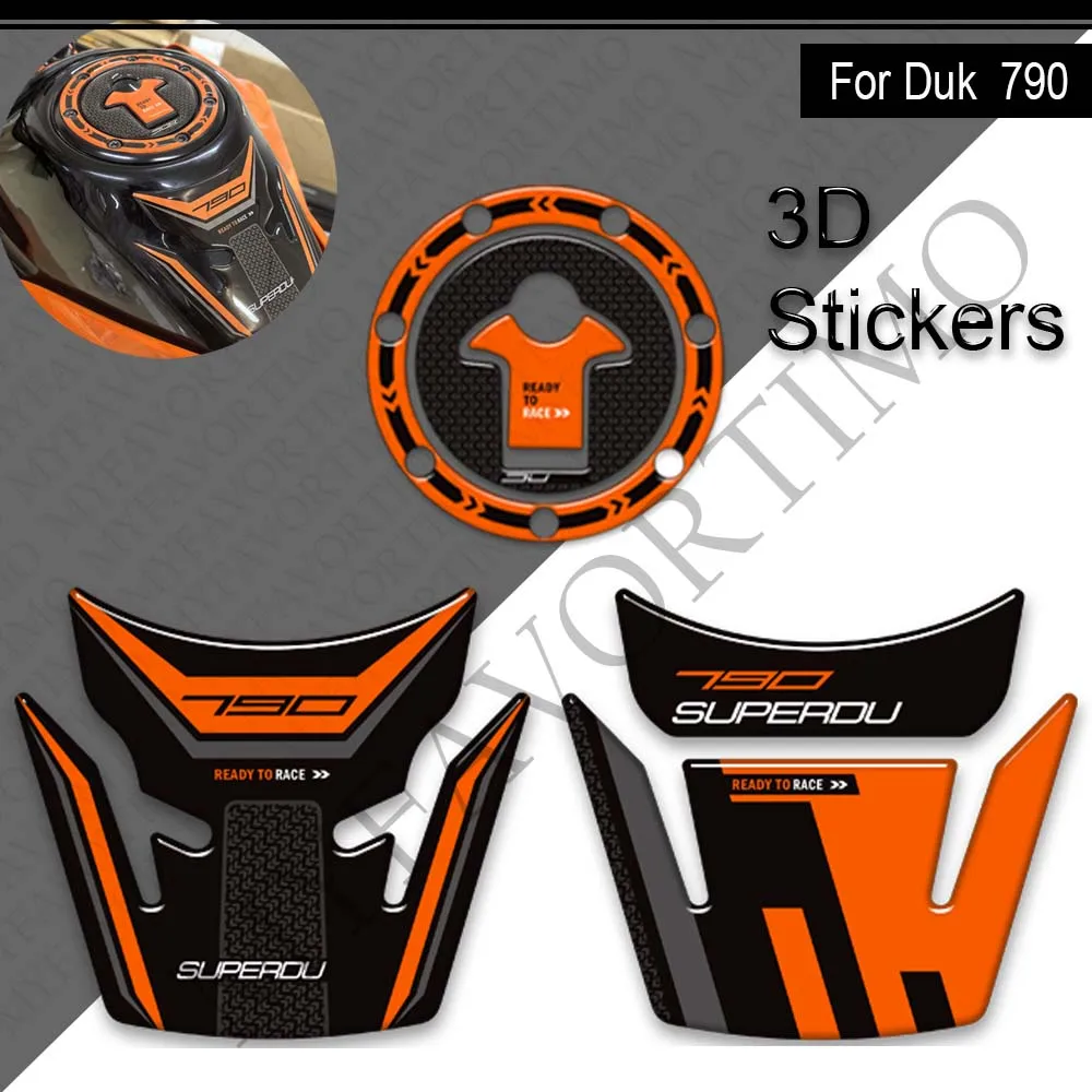 

Fit For 790 Duk Motorcycle Fairing Fender Protector Tank Pad Side Grips Gas Fuel Oil Kit Knee TankPad Stickers Decals