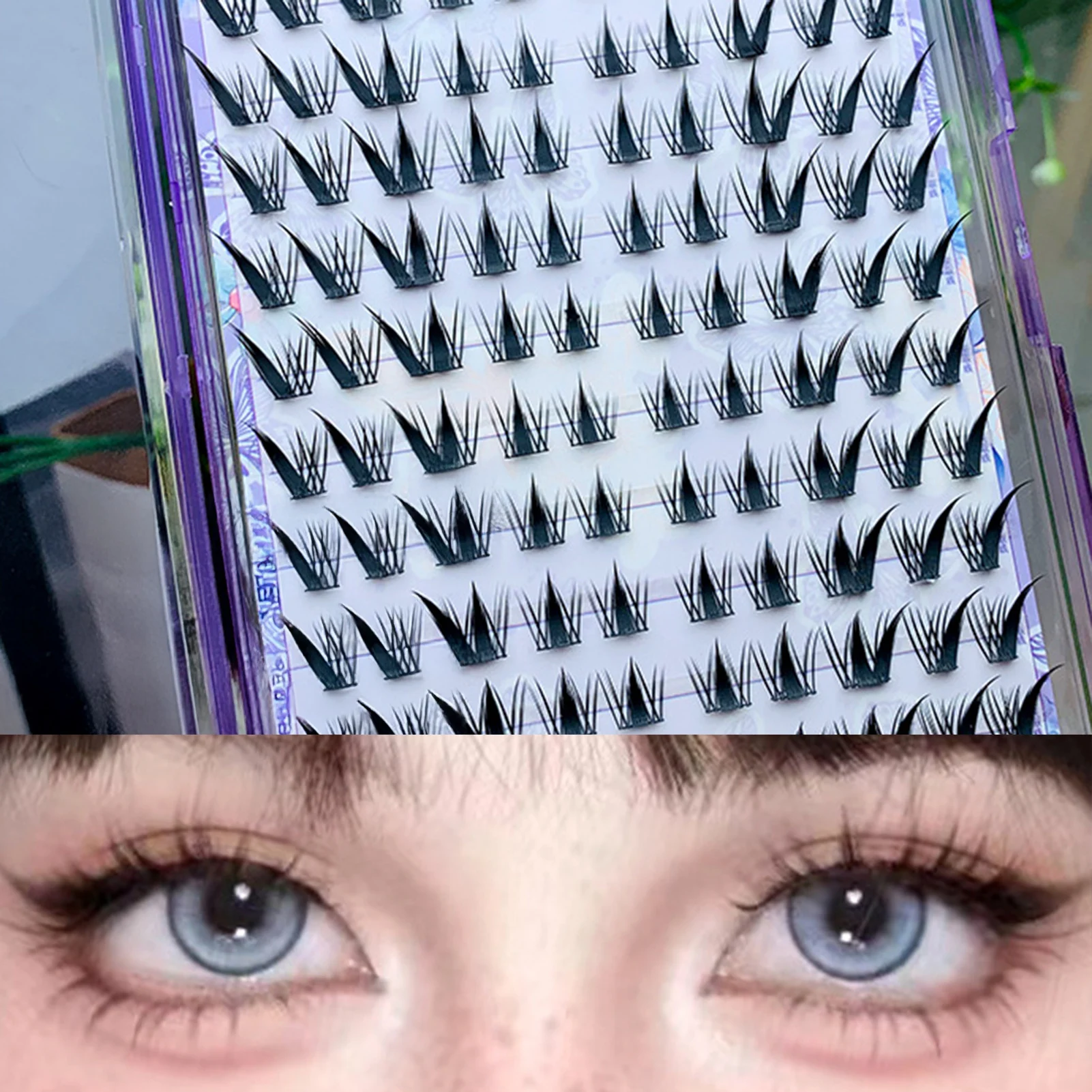 Daily 9-13MM Eyelash Clusters Ultra-Light Reusable Strip Lashes Perfect for Girls Night Out Eye Makeup