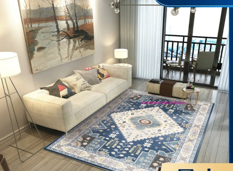

Washed carpet foldable Nordic living room coffee table simple floor mat