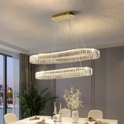 Candelabro de cristal para decoración del hogar, lámpara colgante para sala de estar, luces colgantes para comedor, iluminación interior