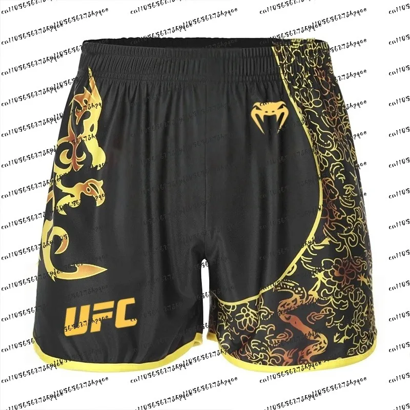 

2026 мужские и женские дышащие шорты для бокса UFC, тренировочные шорты для бокса с 3D принтом, дышащие быстросохнущие повседневные шорты