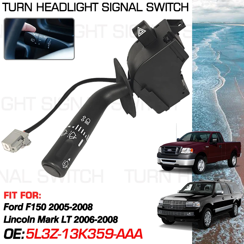 For Ford Lobo Ford F150 2005-2008 Lincoln Mark LT 2006-2008 Turn Signal Headlight Switch 5L3Z-13K359-AAA 6L3Z-13K359-AA SW7388