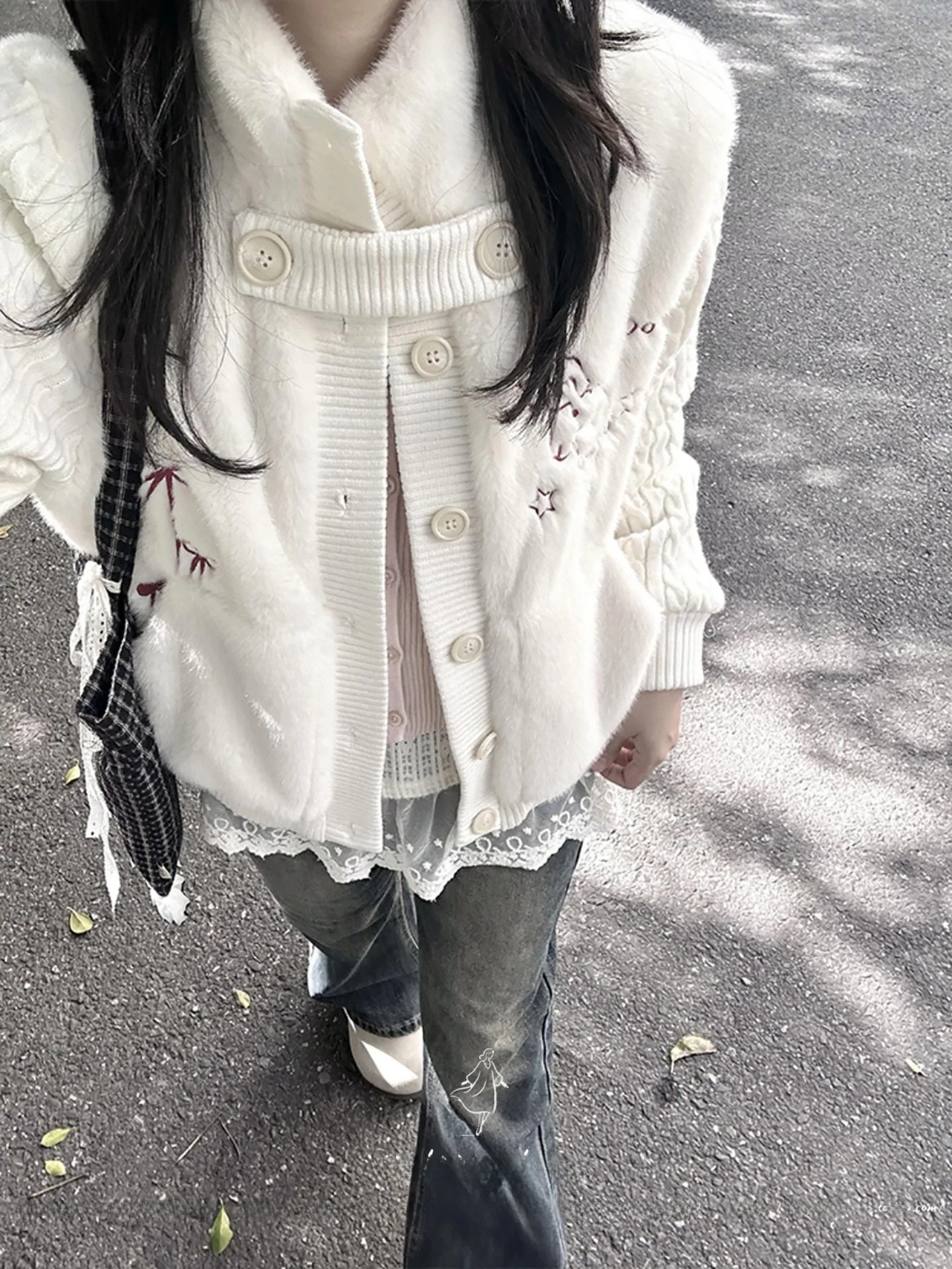 

Sweet Sle вязаный жакет из меха ягненка женский повседневный универсальный антивозрастной осенне-зимний Новое поступление из полиэфирного волокна