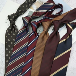 Mens Striped Business Neck Ties for Men Wedding Party Neckties Polyester Gravatas Cravat Corbatas Men Neckwear Ties