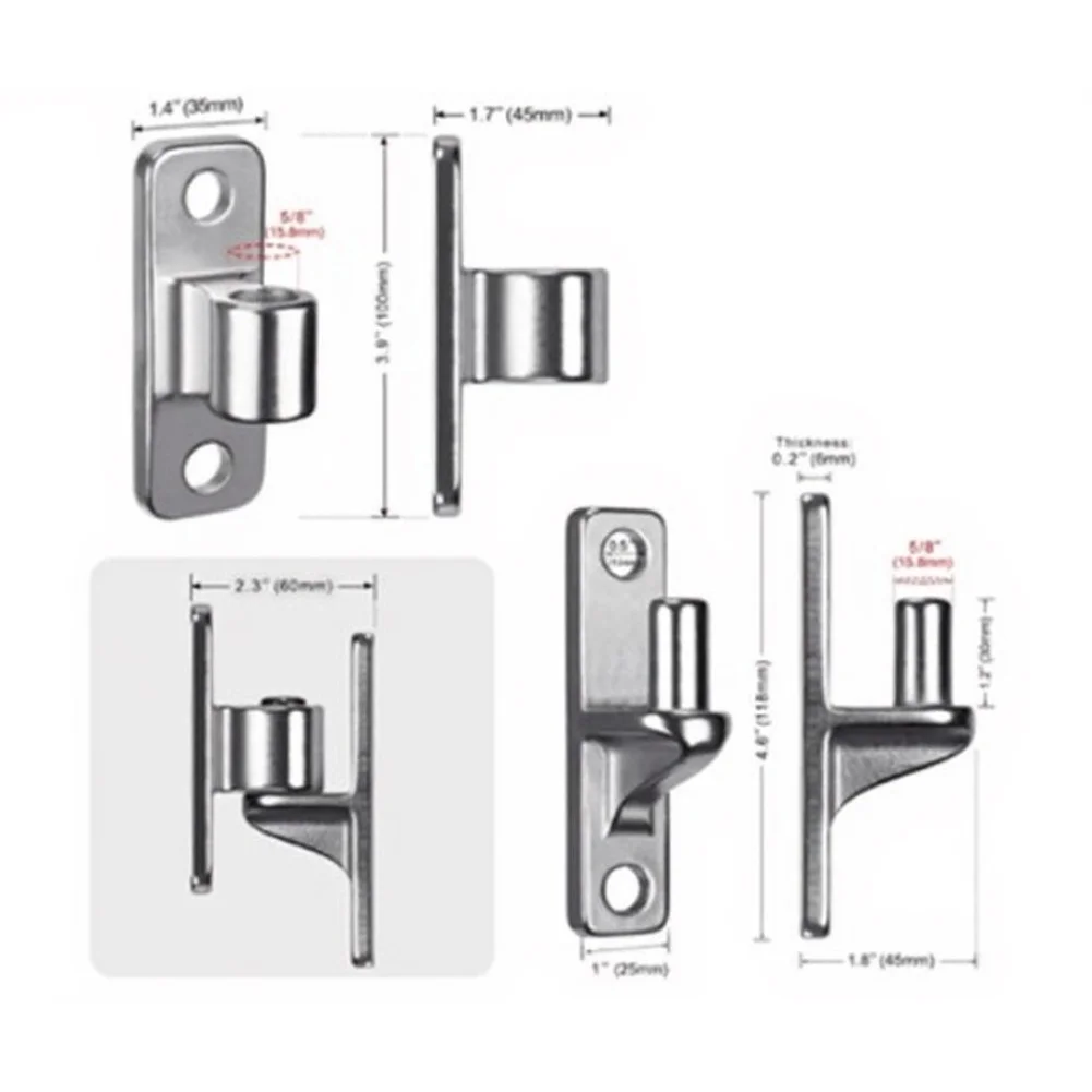 Integrated Cast 304 Stainless Steel Gate Hinges Designed for Structural Stability Without Risk of Cracking or Bending Under Load